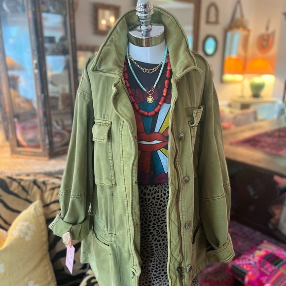 Reworked Free People Seize The Day Boho Jacket - Picture 3 of 14